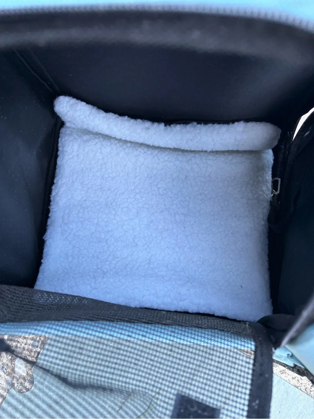 Blue Small Pet Rolling Carrier with Telescoping Handle